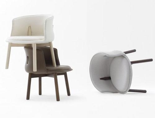 ねんどの上限のホテルの家具による現代木の設計カッペリーニ止め釘の椅子