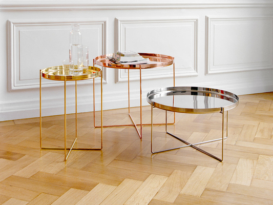 中国 北欧様式のHabibiの側面のテーブル、簡単なコンソール ローズの金のコーヒー テーブル サプライヤー