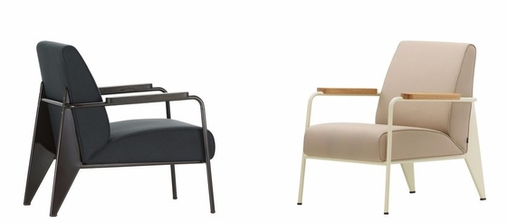 中国 FAUTEUIL DE SALONの独特な設計金属フレームは居間のためのジーンのprouve様式のfauteuil sofa fauteuil de salonをカスタマイズしました サプライヤー