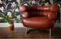 Eileenレトロの革灰色のBibendumの椅子、黒い世紀半ばの現代家具 サプライヤー