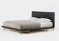 生地によって装飾される現代フレームのベッド、カシ木寝室の使用倍のサイズのベッド サプライヤー