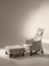 取り外し可能なMOBIUSタンの革肘掛け椅子、贅沢な白革の肘掛け椅子 サプライヤー