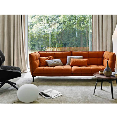 中国 大きい殻のクッションのArmrestが付いている房状の生地のソファーの居間の家具 サプライヤー