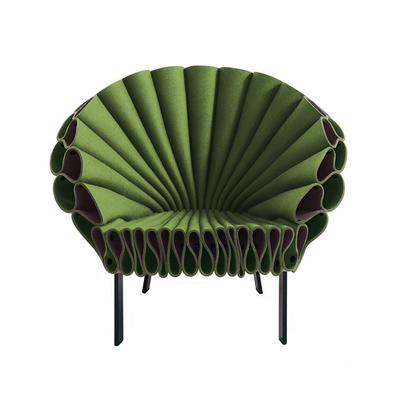 中国 生地のcappelliniのためのDrorによる現代現代的な孔雀の椅子および金属フレームが付いている革は終わります サプライヤー