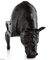 商業ガラス繊維のサイの椅子/ソファーの家の家具の動物の形の黒 サプライヤー