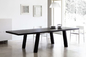 固体木のMinimoの現代食堂テーブルの長方形の黒色 サプライヤー