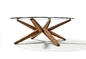 ガラス上の厳格な円形の金属のコーヒー テーブルの純木の現代家の家具 サプライヤー