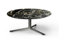 注文のサイズの大理石の上のテーブルの灰色は、円卓会議のモダンなデザインに金属をかぶせます サプライヤー