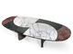 ジェイソンの構成される独特な楕円形の大理石の上が付いている現代食堂テーブル サプライヤー